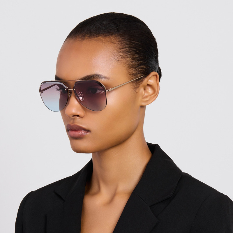 Quynh Sunglasses in 22K Gold and Dusk 3