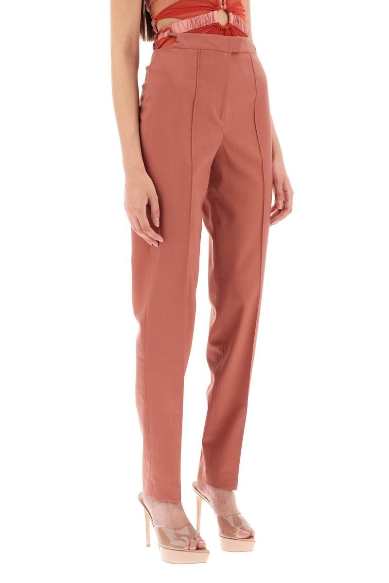 Nensi Dojaka COOL VIRGIN WOOL PANTS WITH HEART-SHAPED DETAILS - 2