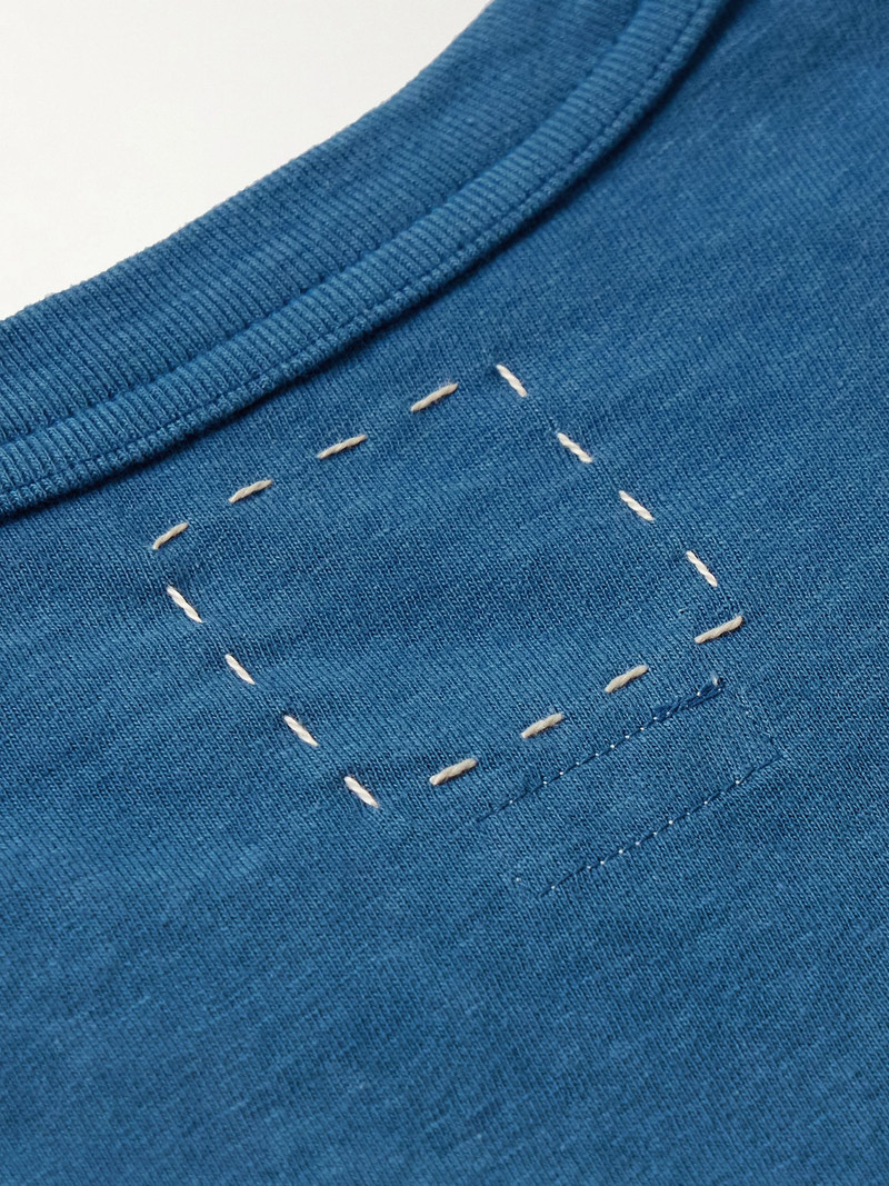 Jumbo Garment-Dyed Cotton-Jersey T-Shirt Light blue 5