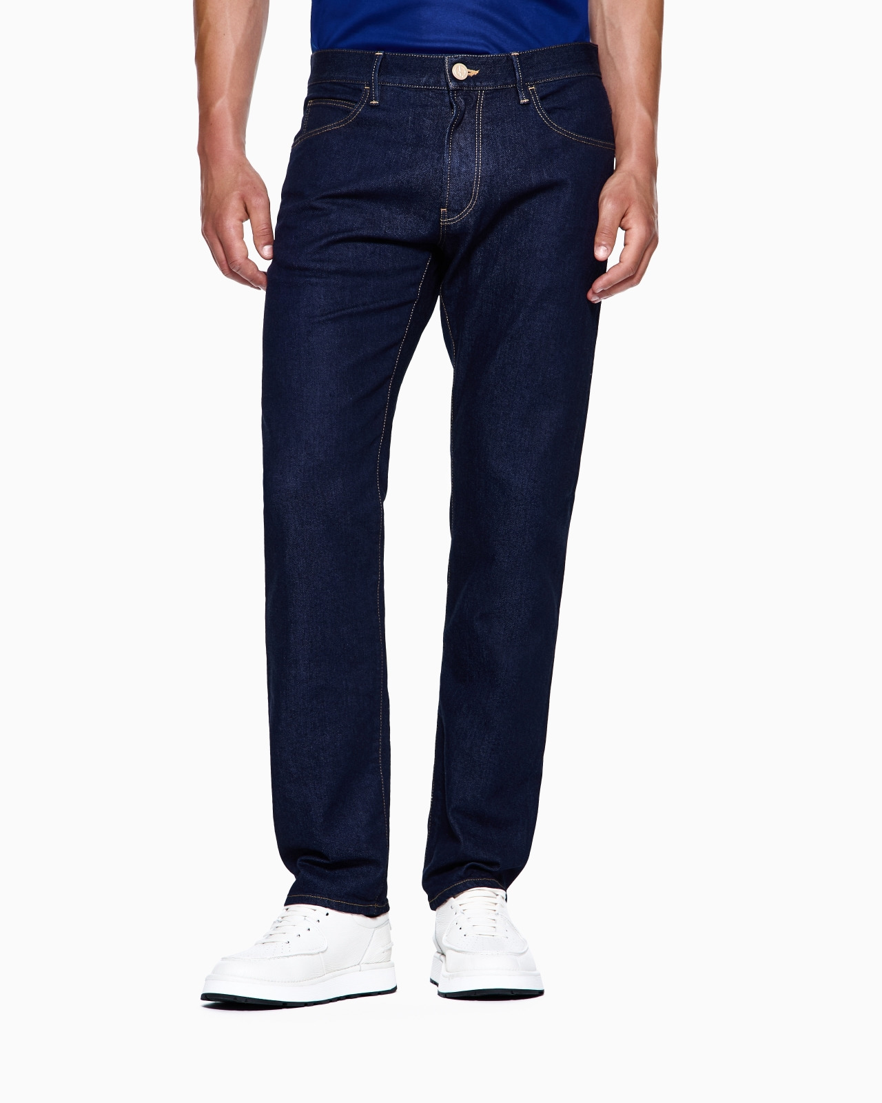 FIVE-POCKET, REGULAR-FIT TROUSERS IN ASV COTTON AND MODAL - 4