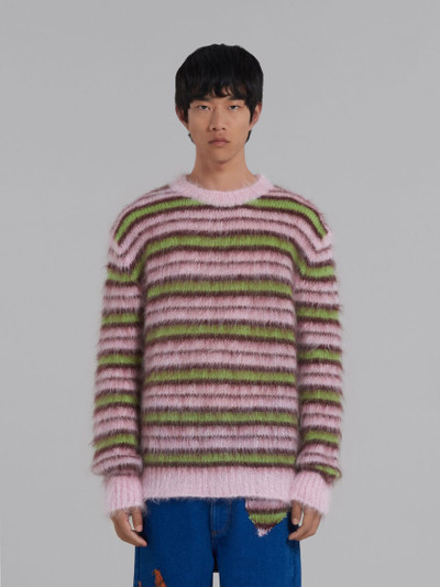 Marni PINK STRIPED MOHAIR SWEATER outlook