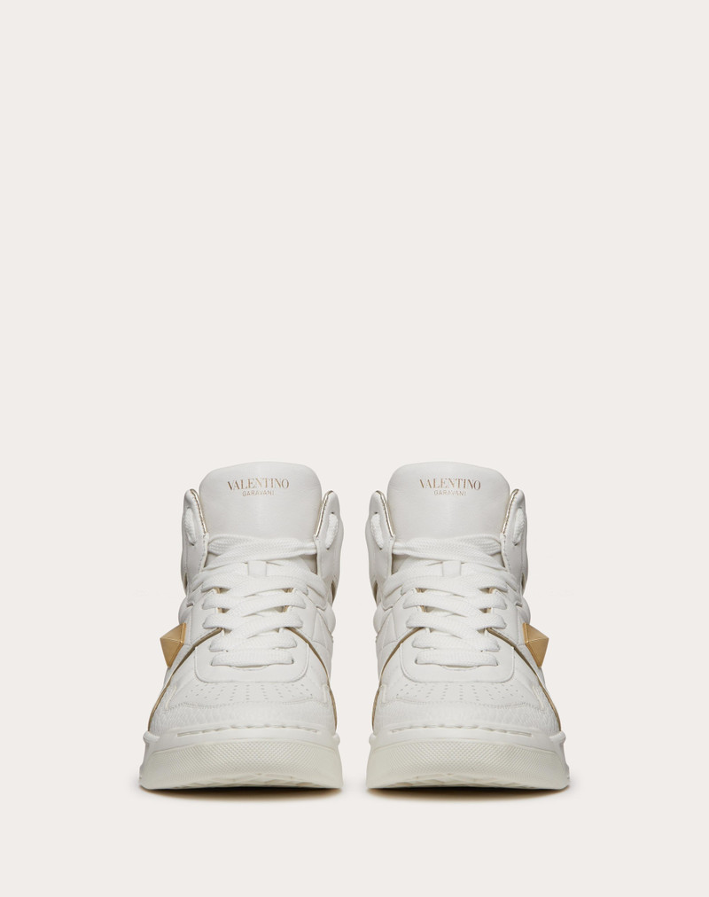 ONE STUD MID-TOP CALFSKIN SNEAKER 4