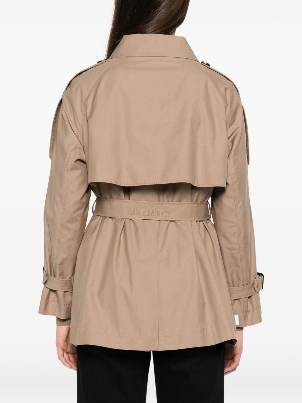 belted double-breasted coat - 4