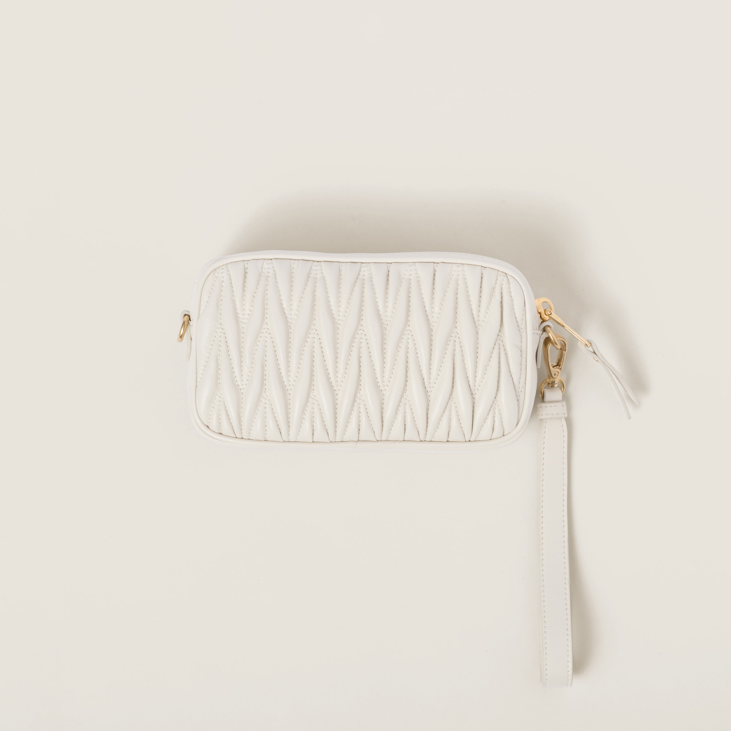 Matelassé nappa leather pouch - 3