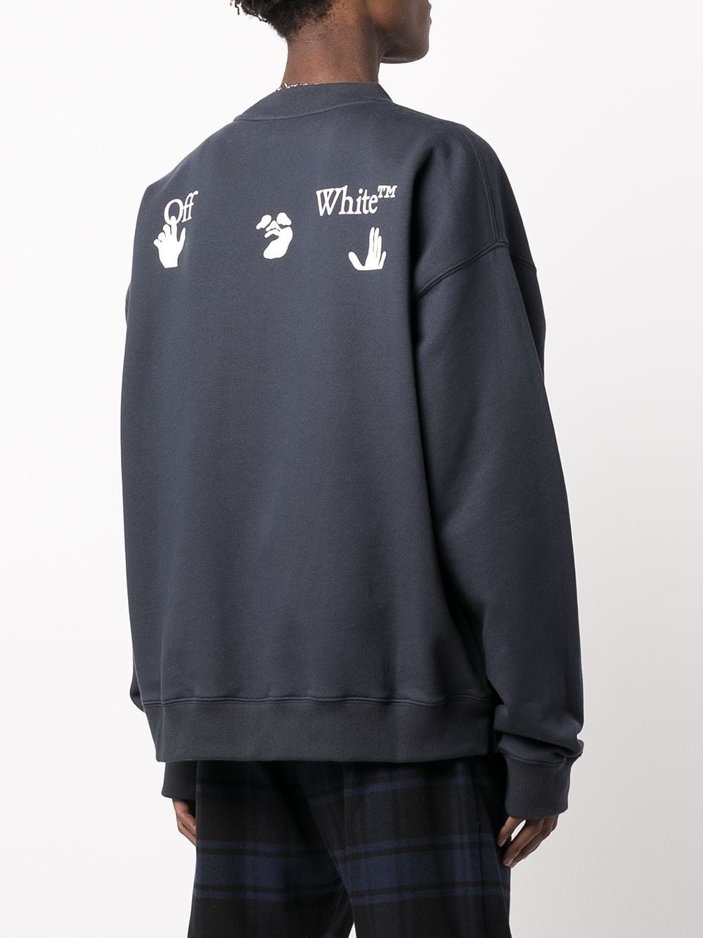 logo -print cotton sweatshirt - 4