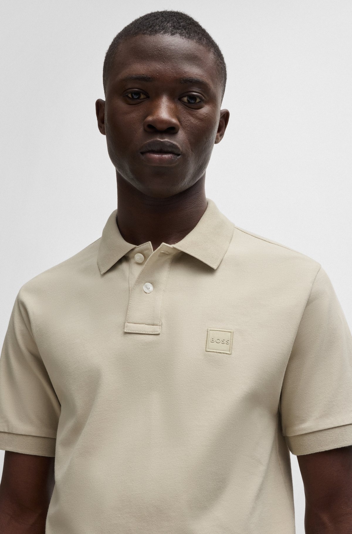 EXTRA-SLIM-FIT STRETCH-COTTON SHIRT WITH LOGO TAPE - 3