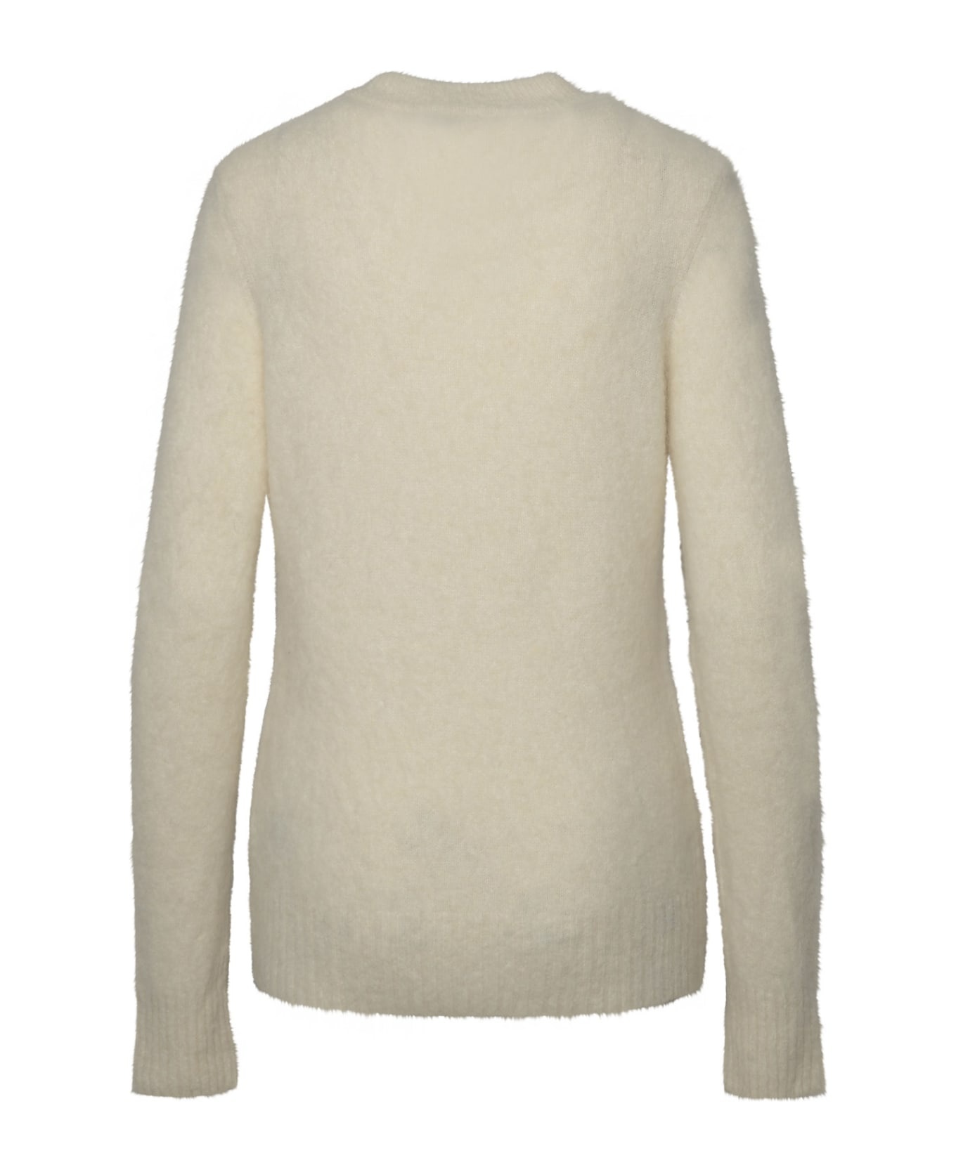 Ivory Brushed Alpaca Sweater - 3