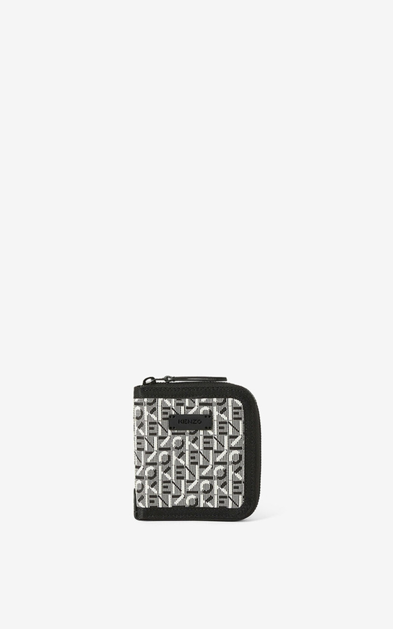 Courier small zipped jacquard wallet 1