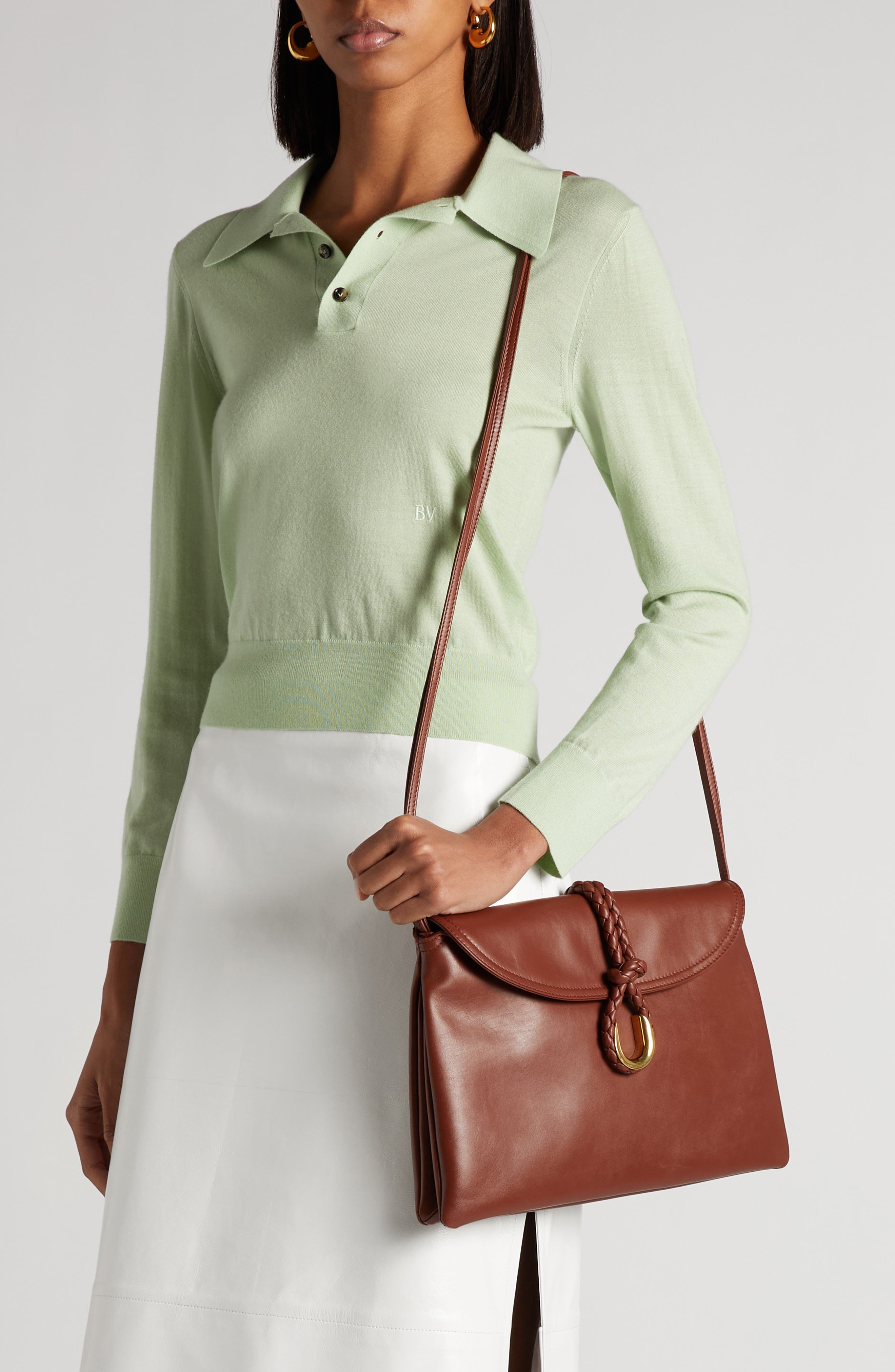 Bottega Veneta Medium Liberta Leather Shoulder Bag in 2506 Sapele-Muse Brass at Nordstrom - 2