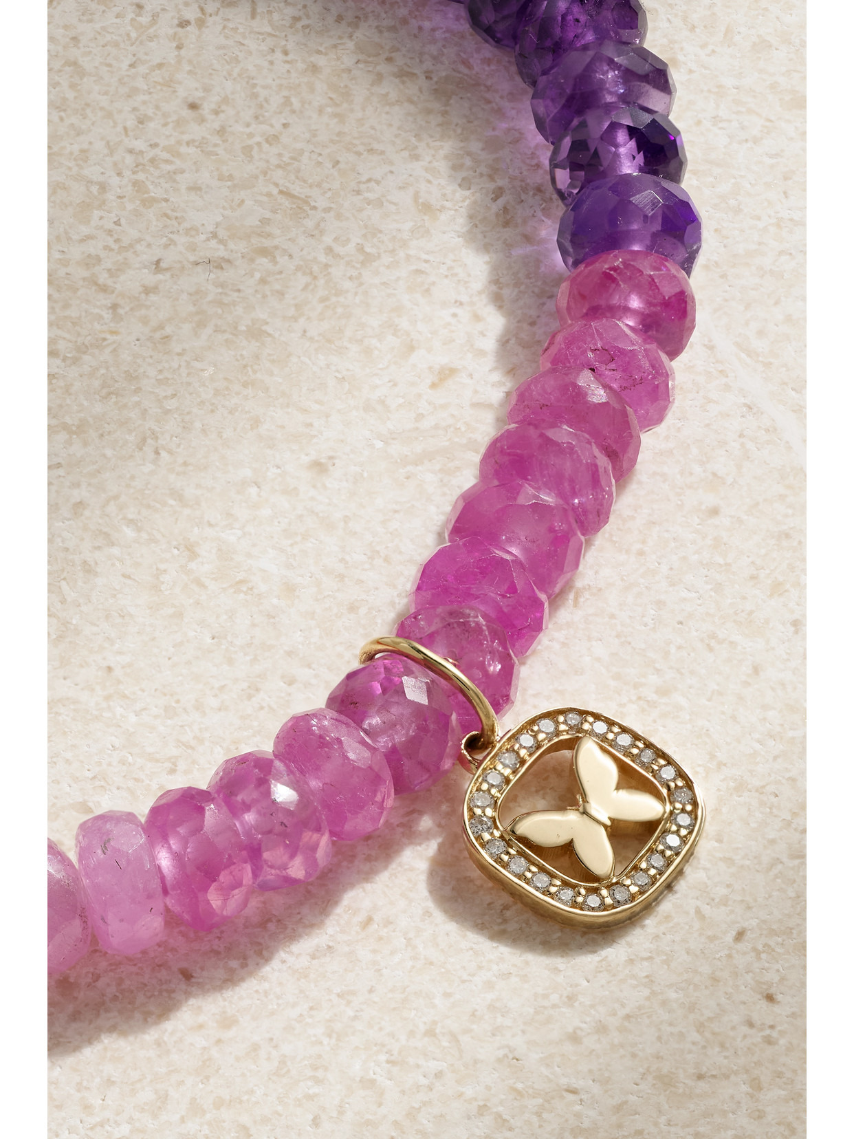 Butterfly 14-karat Gold Multi-stone Bracelet - 4