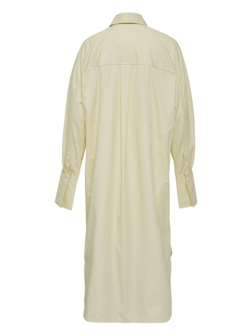 long-sleeve button-down shirt dress - 2