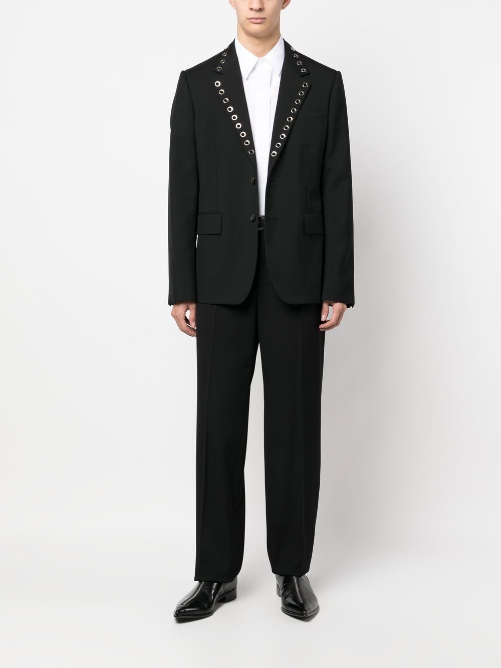 eyelet-detail blazer - 2