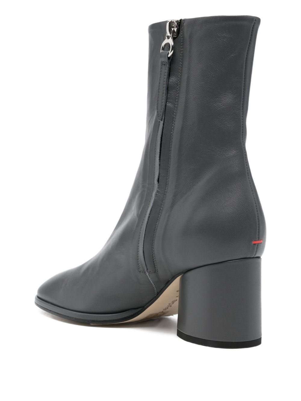 block-heel leather ankle boots - 3