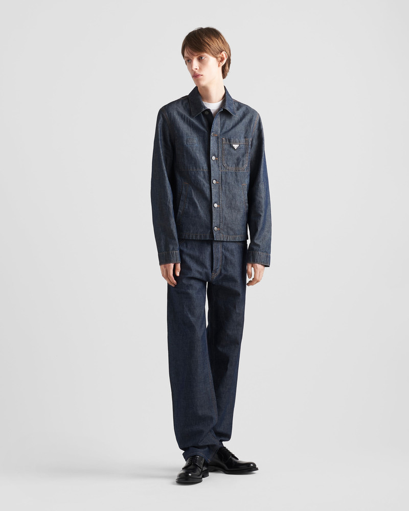 Prada Chambray blouson jacket outlook