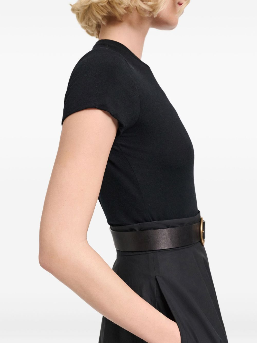 round neck short sleeve T-shirt - 4