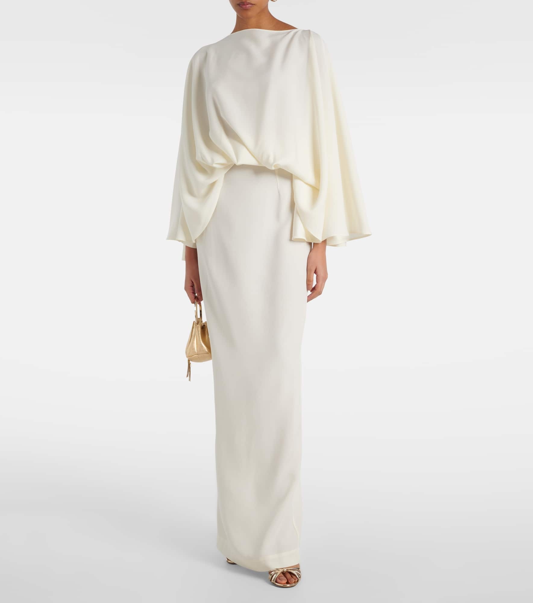 Maddalena draped crêpe cady gown - 2
