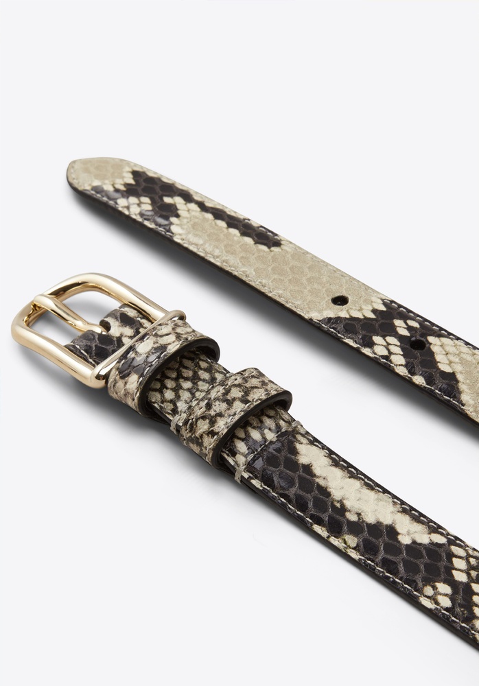 BELT 01 EMBOSSED NATURAL PYTHON - 2