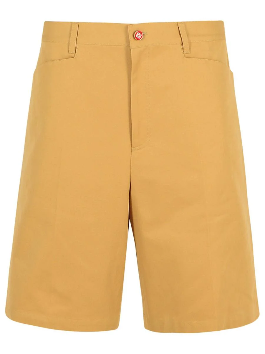 Casablanca 'Chicano' Beige Cotton Bermuda Shorts - 1