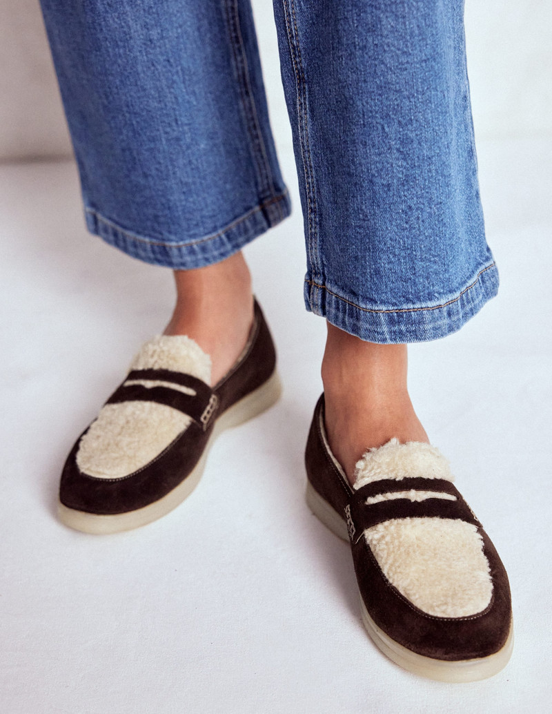 BODEN Easy soft loafers-Bitter Chocolate outlook