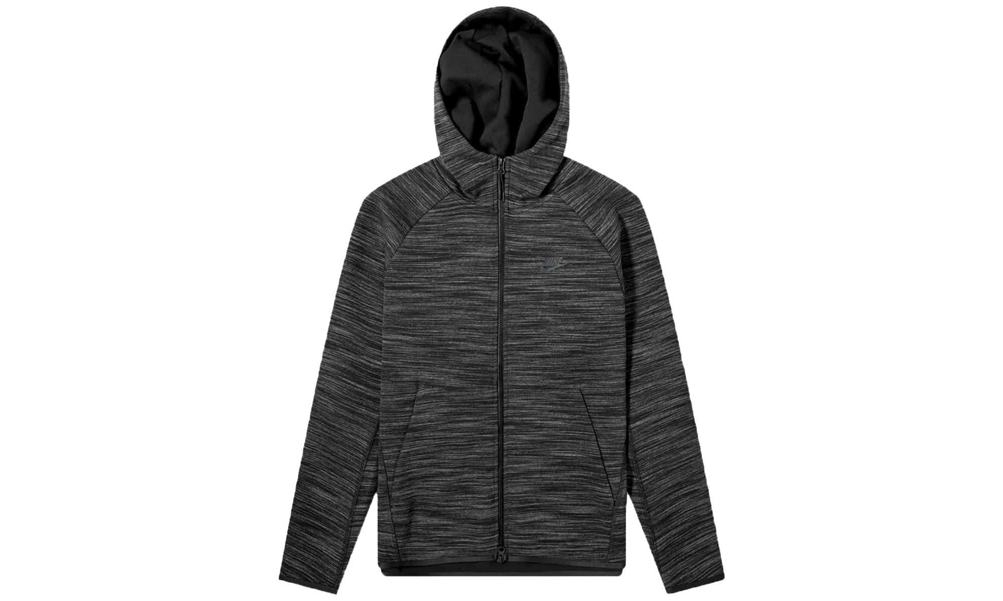 Sportswear Heathered Tech Fleece Full-zip Hoodie "Black / Dark Grey" - 1