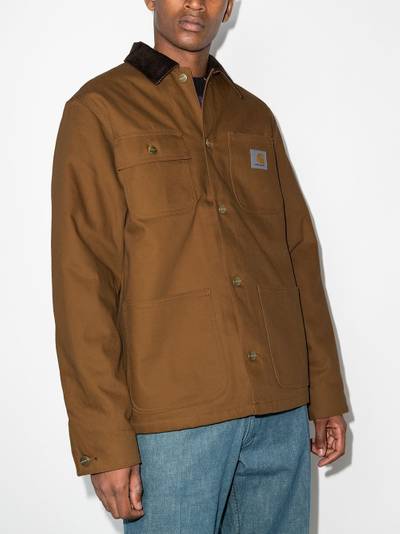 Carhartt Michigan logo-patch shirt jacket outlook