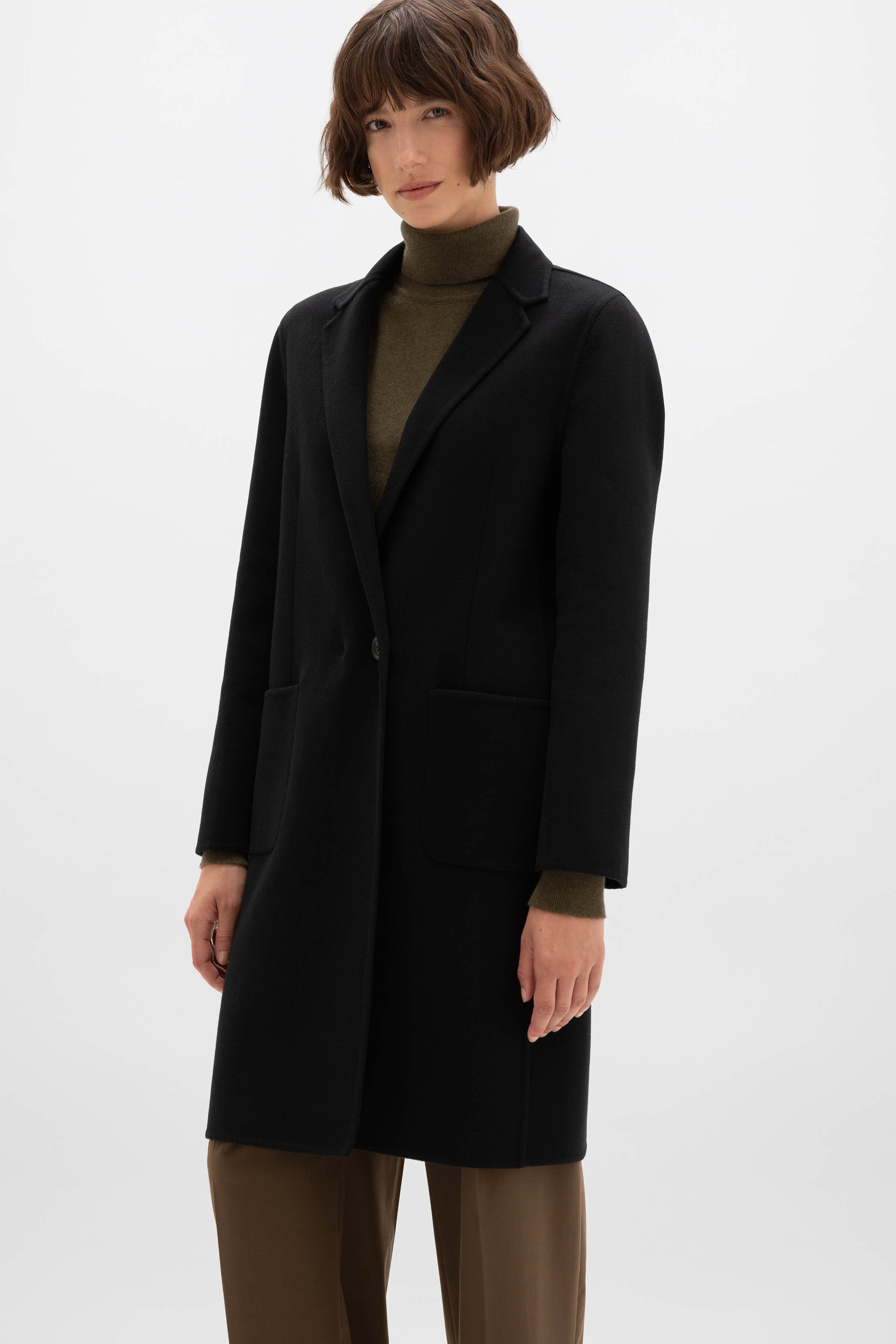 Classic Black Cashmere Coat - 3