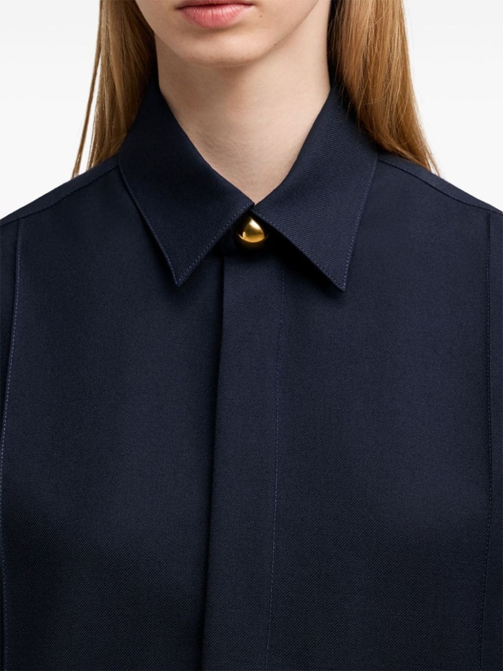 pintuck virgin wool shirt - 7