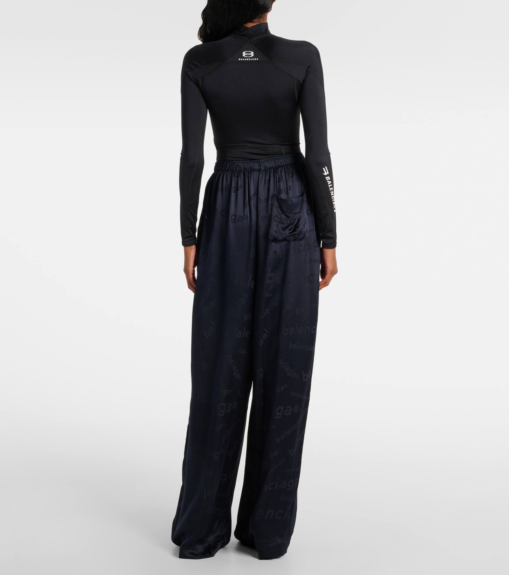 Silk wide-leg pants - 3
