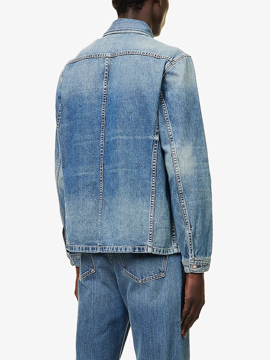 Faded-wash regular-fit denim jacket - 4