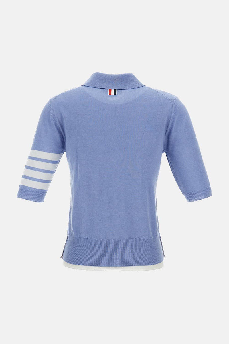 Thom Browne Slim Merino Wool Polo outlook