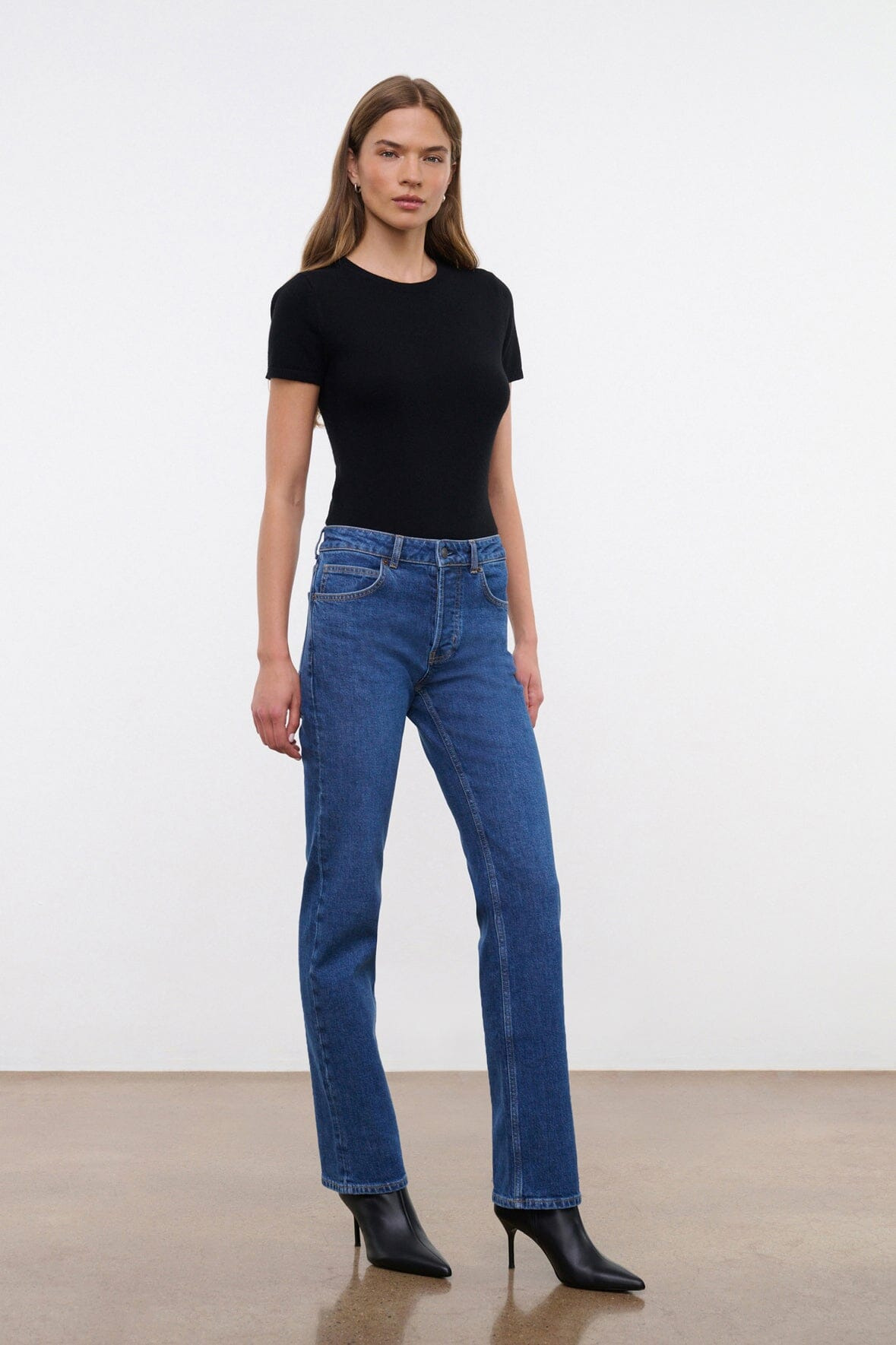 STAUD TEDDY STRETCH STRAIGHT JEAN STONE BLUE - 2