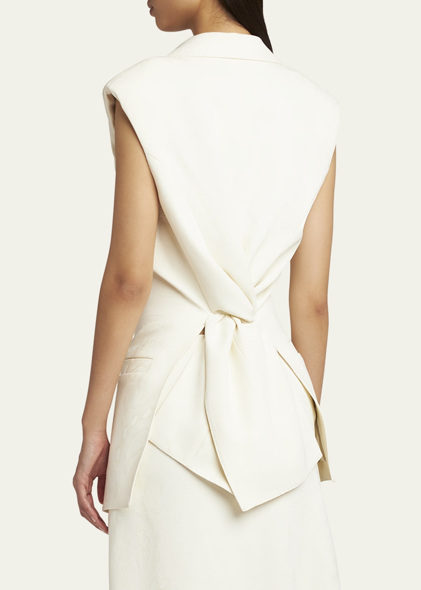 Twisted-Back Silk Vest - 3