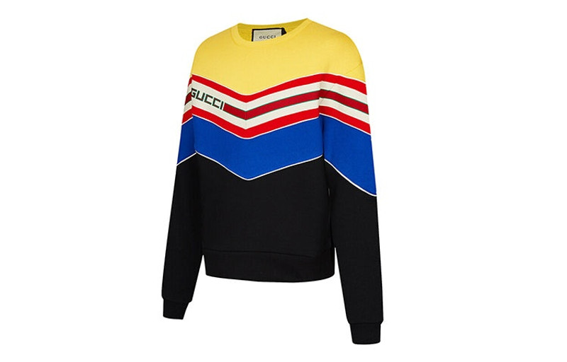 GUCCI Gucci MENS Cotton Multicolor Striped Pullover Long Sleeve Black 560495-XJATN-1074 outlook