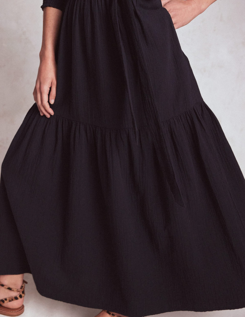 Cecily Double Cloth Midi Dress-Midnight Blue 4