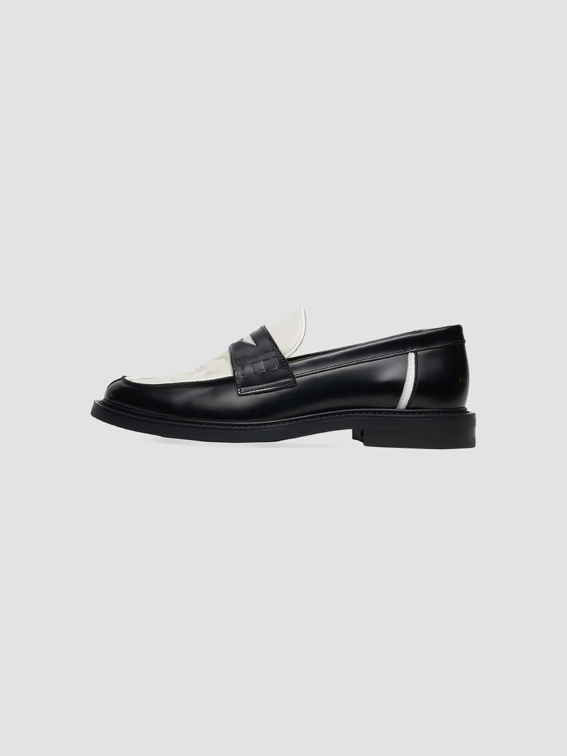 Men's Gowtu Leather Penny Loafers - Off White 1