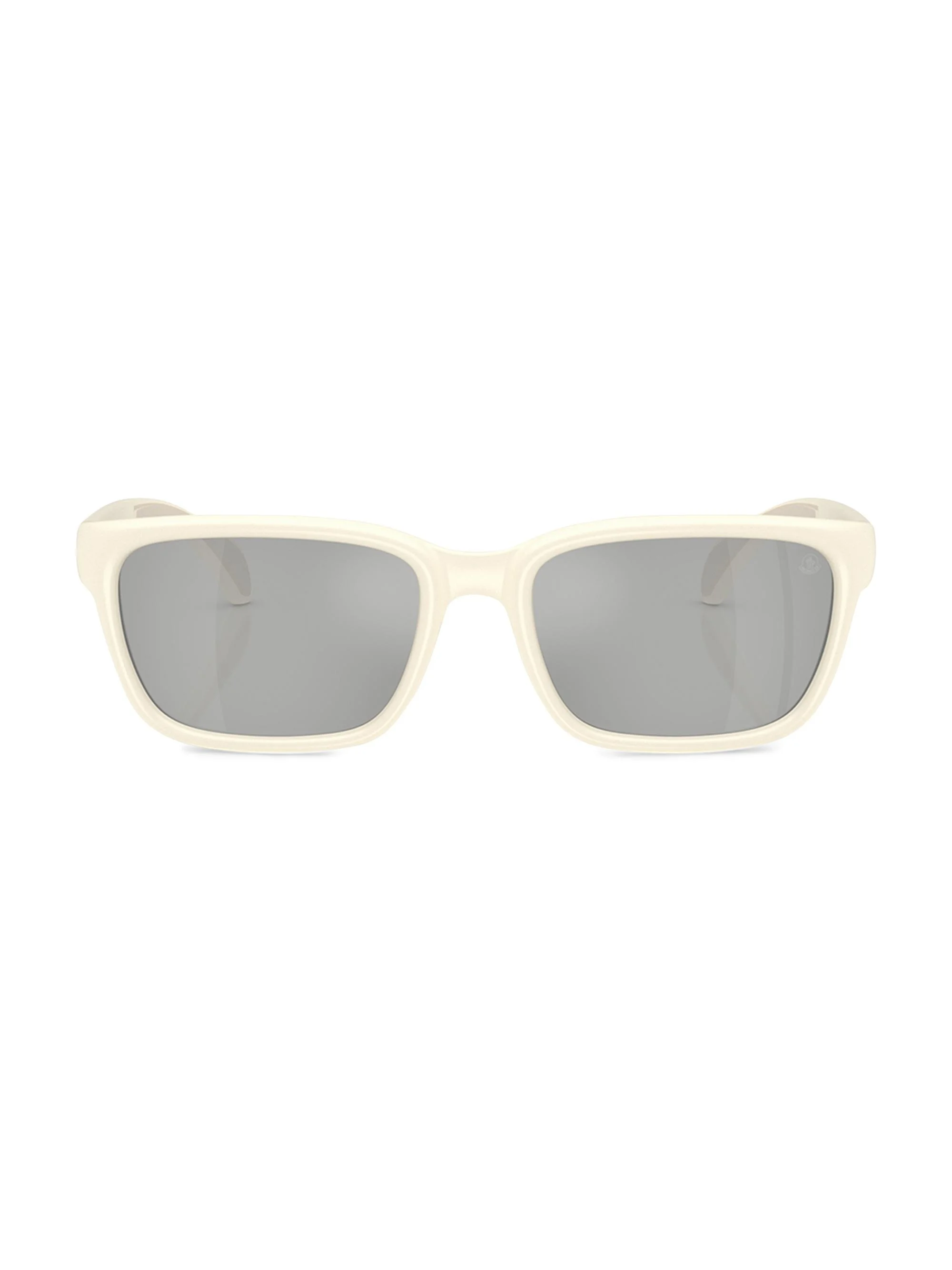 Women's 55MM Rectangular Sunglasses - Silver - 1
