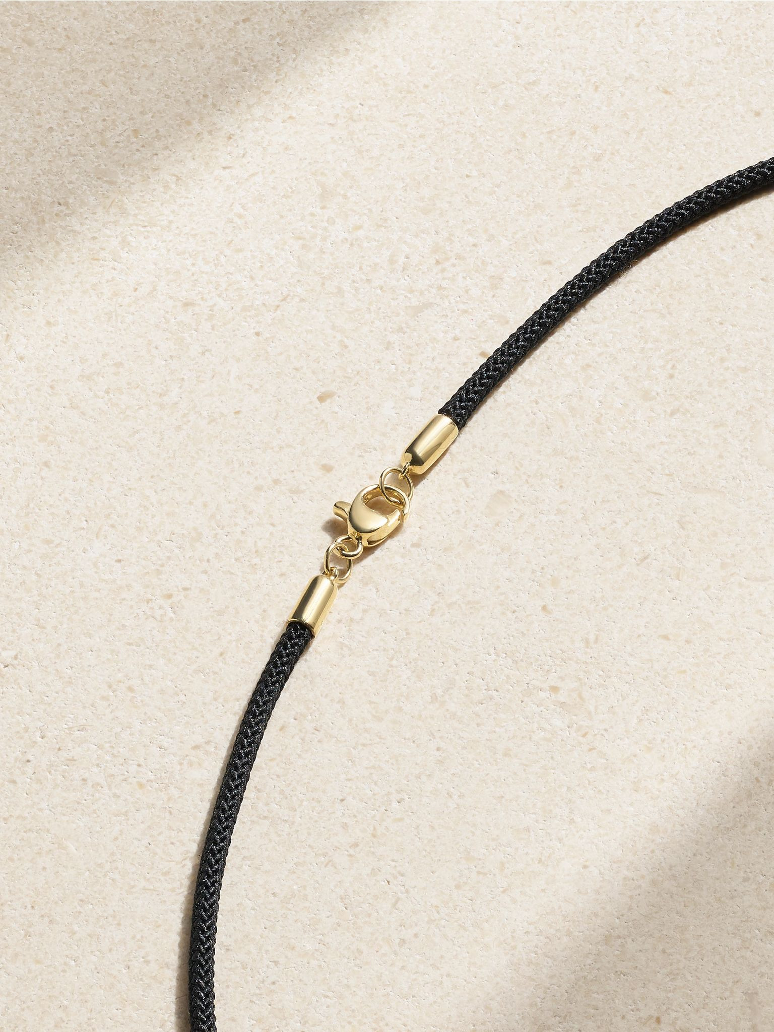 Crosby 10-karat gold, cord and diamond choker Gold - 3