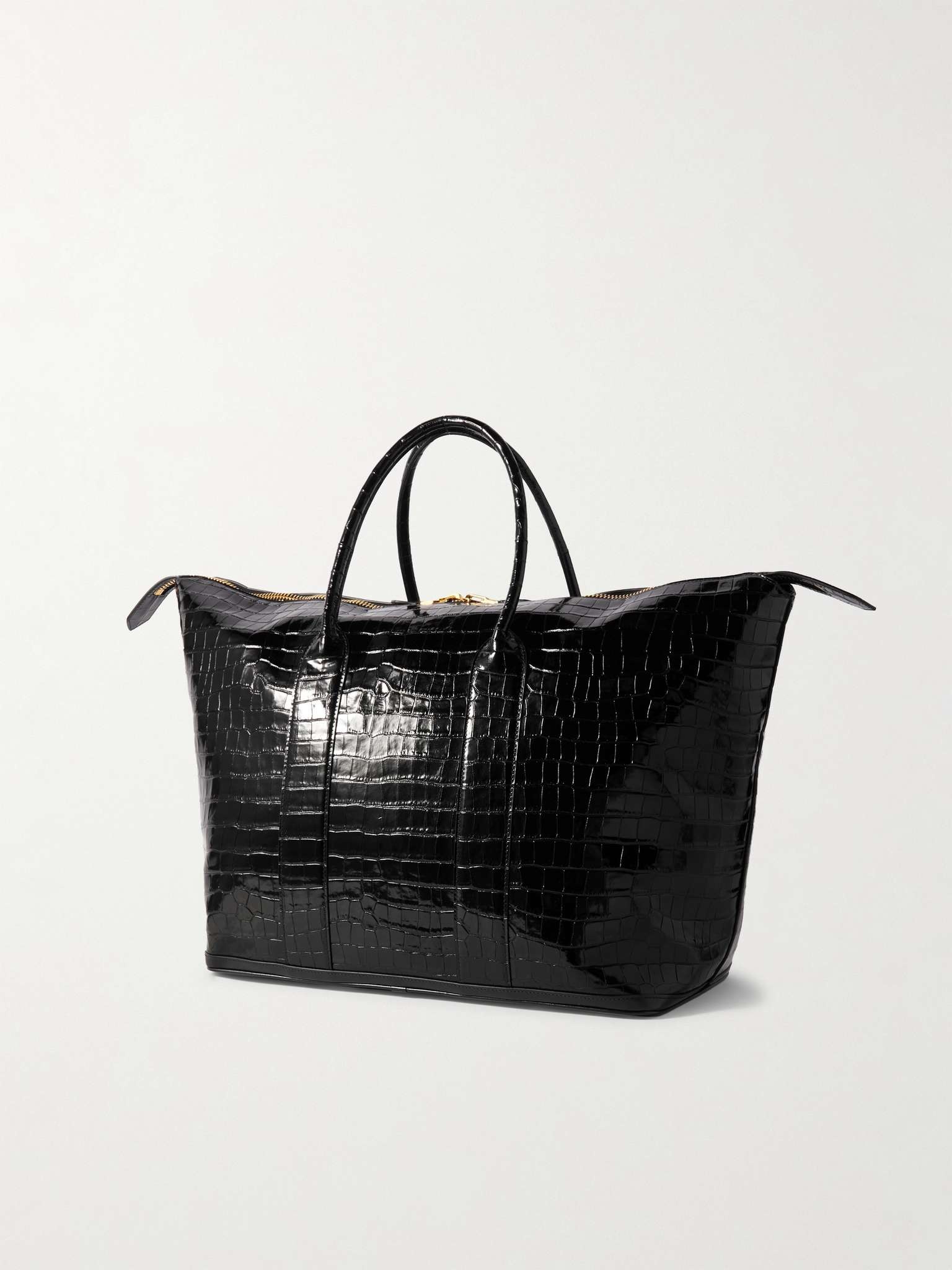 Croc-Effect Patent-Leather Tote Bag - 4