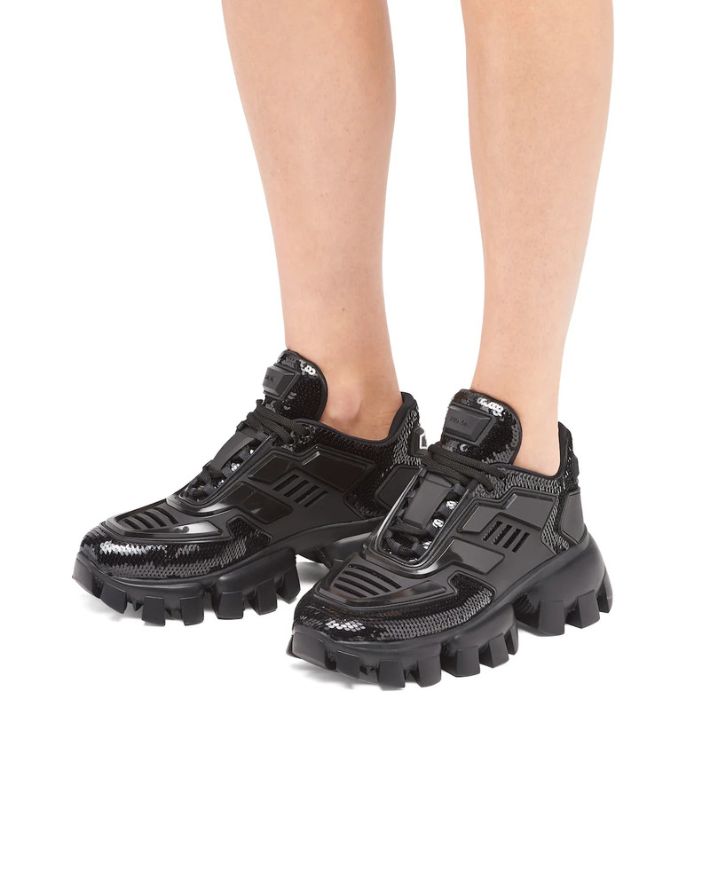 Prada Cloudbust Thunder sequin sneakers outlook
