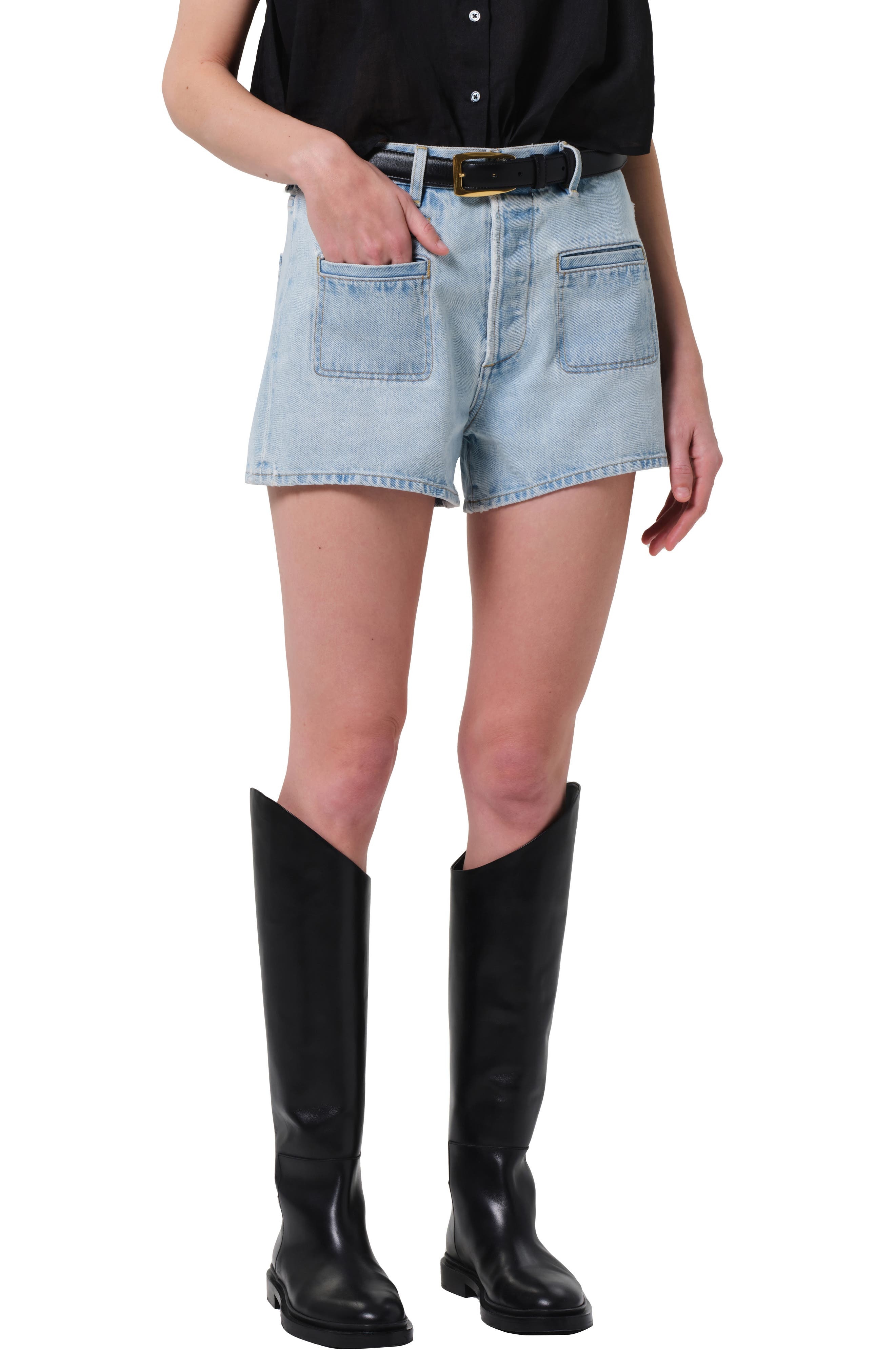 Citizens of Humanity Marlow Patch Pocket Denim Shorts in Skyscape at Nordstrom - 1