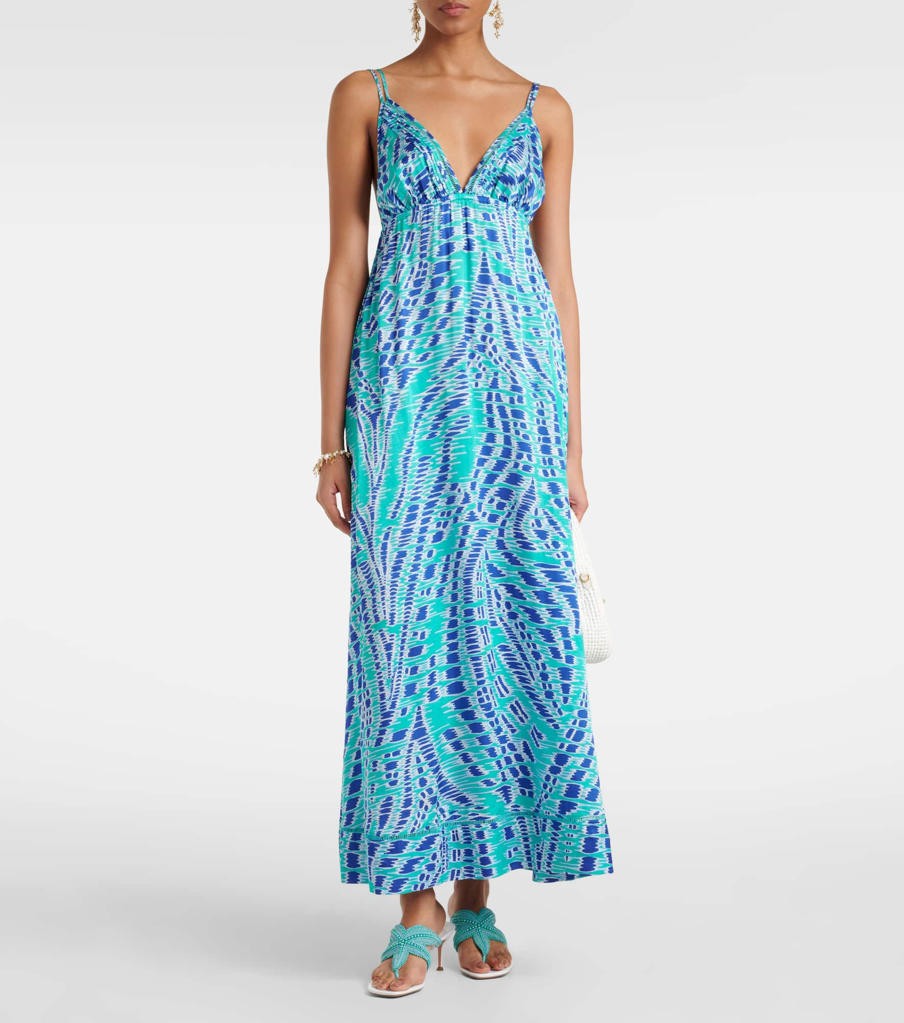 Cassandra printed satin slip dress - 2