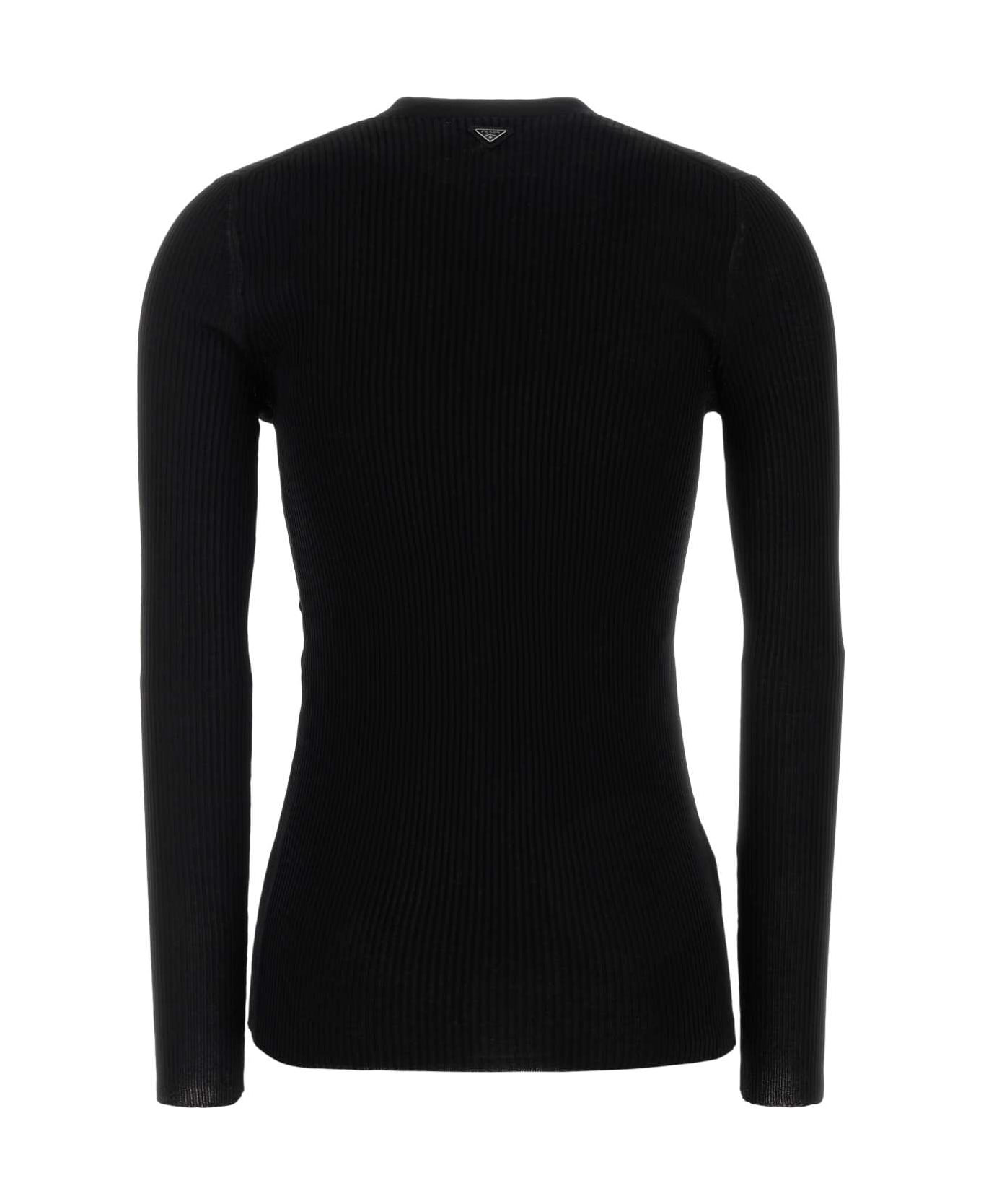Black Cotton Cardigan - 2