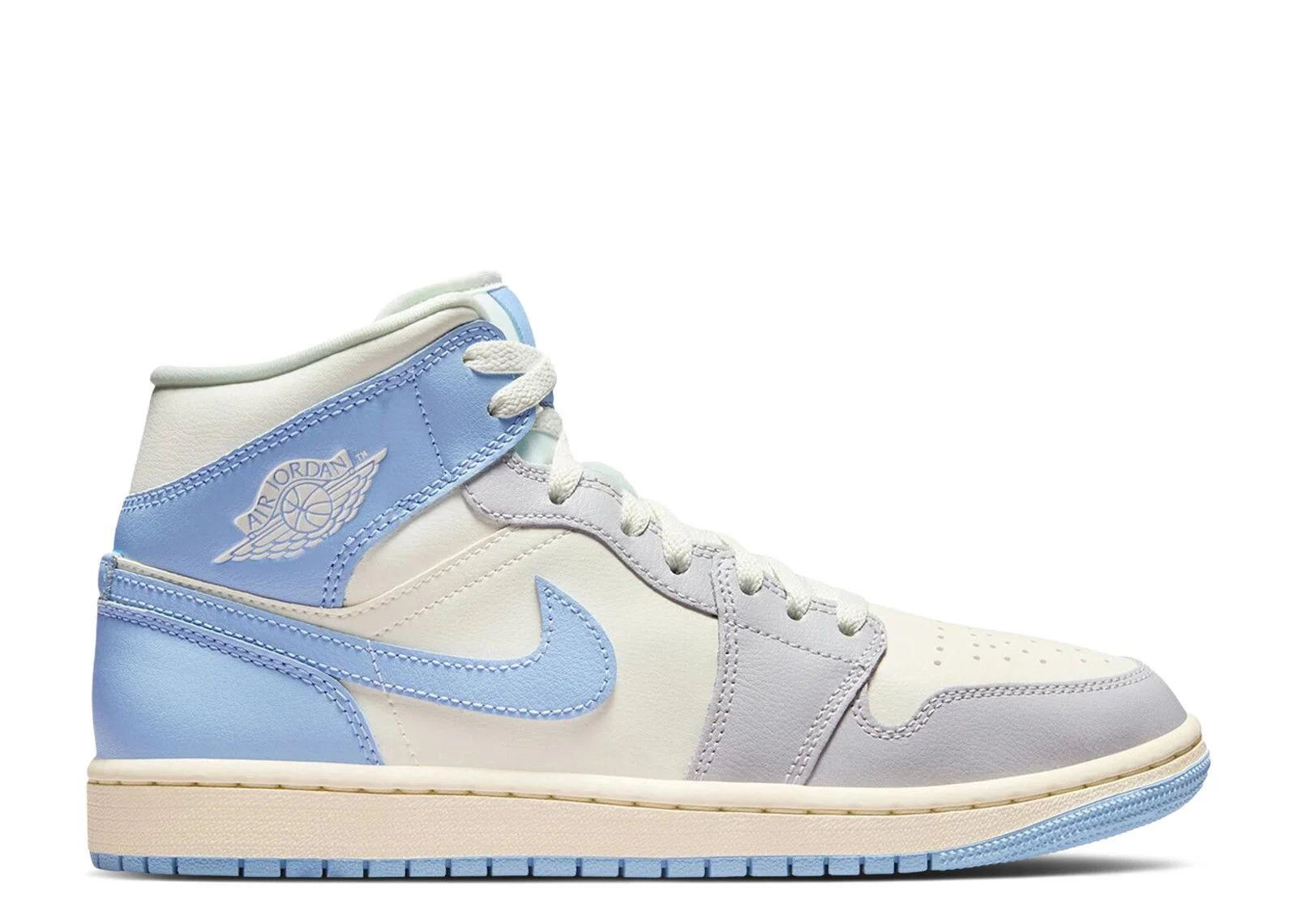 WMNS JORDAN 1 MID 'PSYCHIC BLUE SAIL COCONUT MILK' - 1
