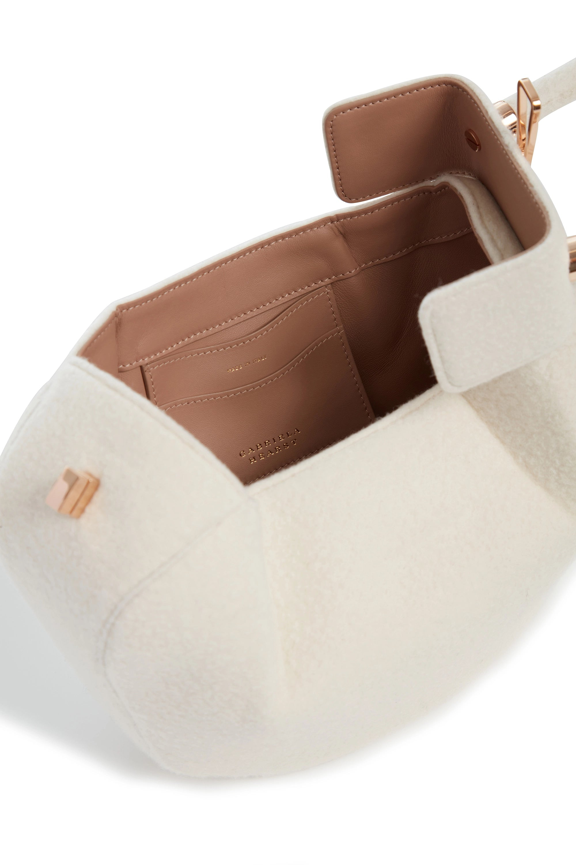 Nina Bag in Ivory Cashmere Felt - 5