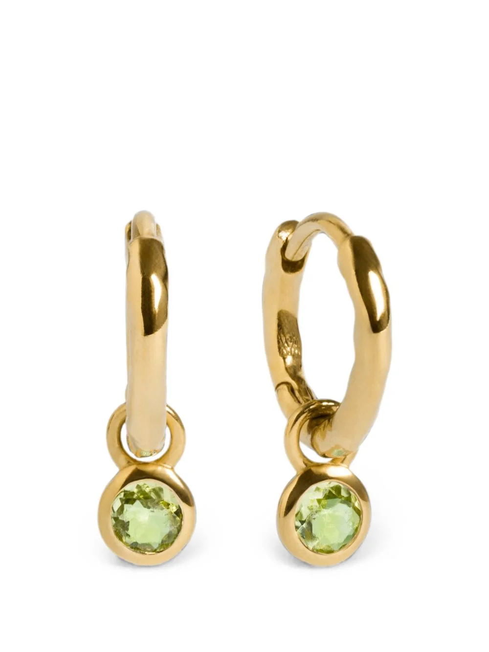peridot hoop earrings - 1