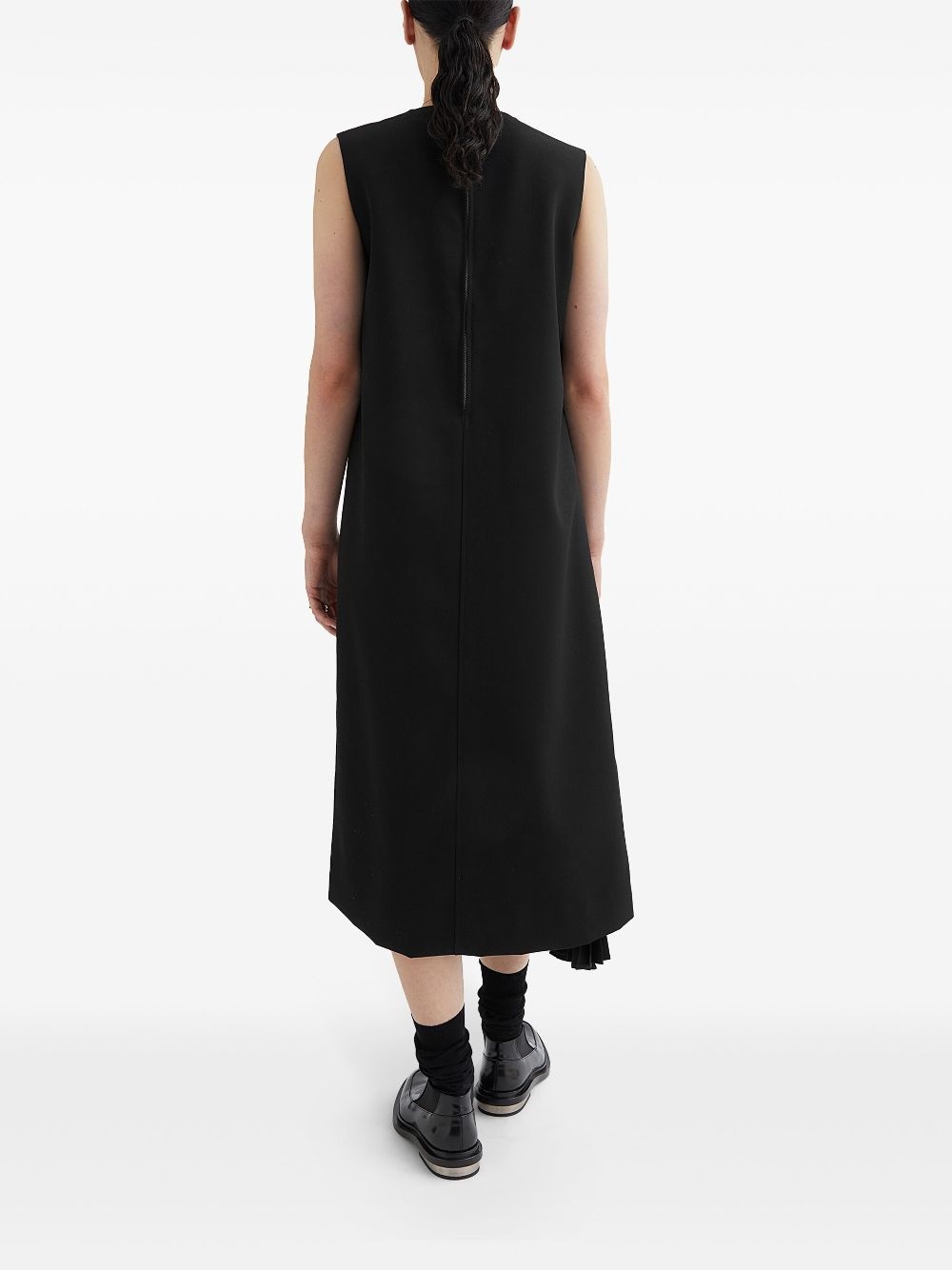 draped-detail midi dress - 3