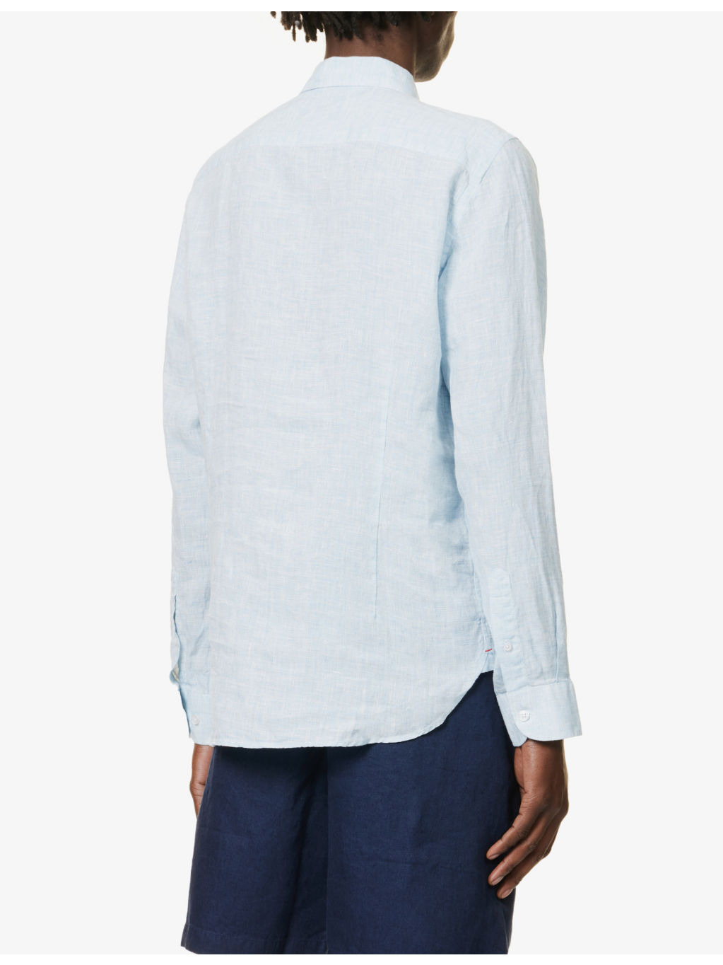 Giles long-sleeve regular-fit linen shirt - 4