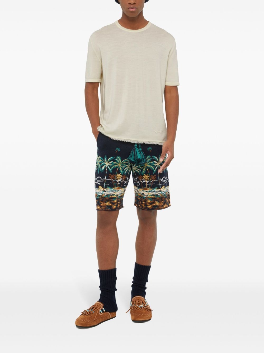 virgin wool knit T-shirt - 2