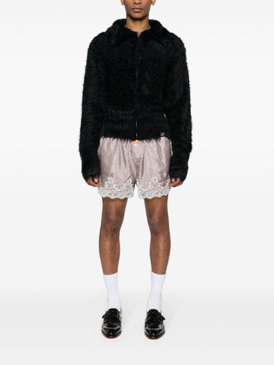Martine Rose faux-fur zipped-up jacket outlook