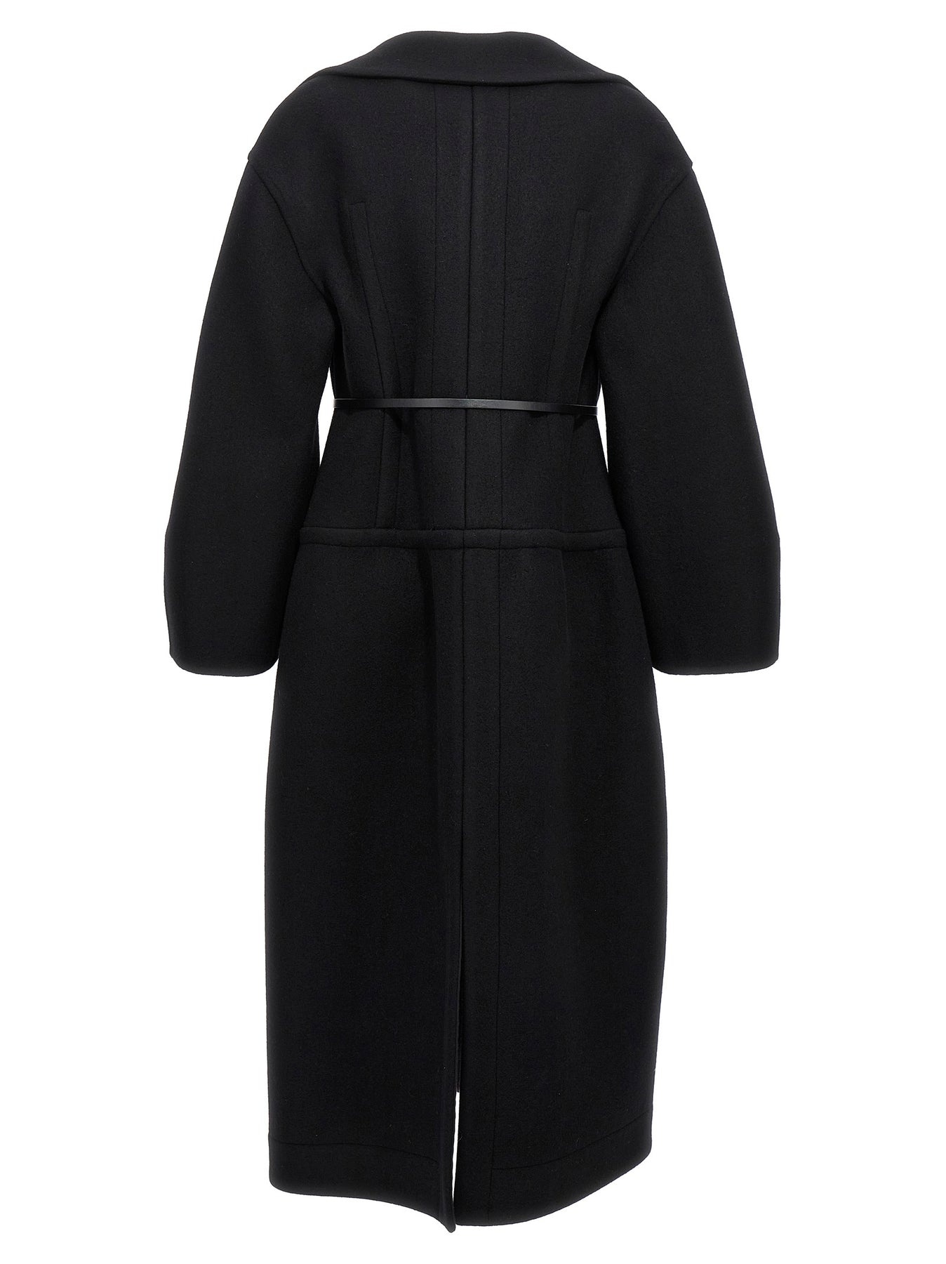 Long Wool Coat Coats, Trench Coats Black - 2